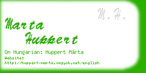 marta huppert business card